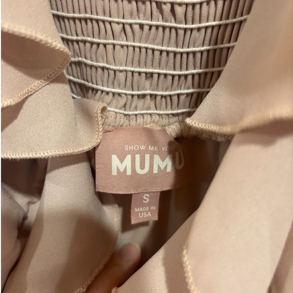 Show Me Your Mumu Small Reese Ruffle Dress in Dusty Blush Crisp Tiered sundress - Picture 9 of 15